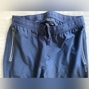 Skora, Men’s Running Pants, Size S, Blue, Pockets, Drawstring, Elastic Ankle.